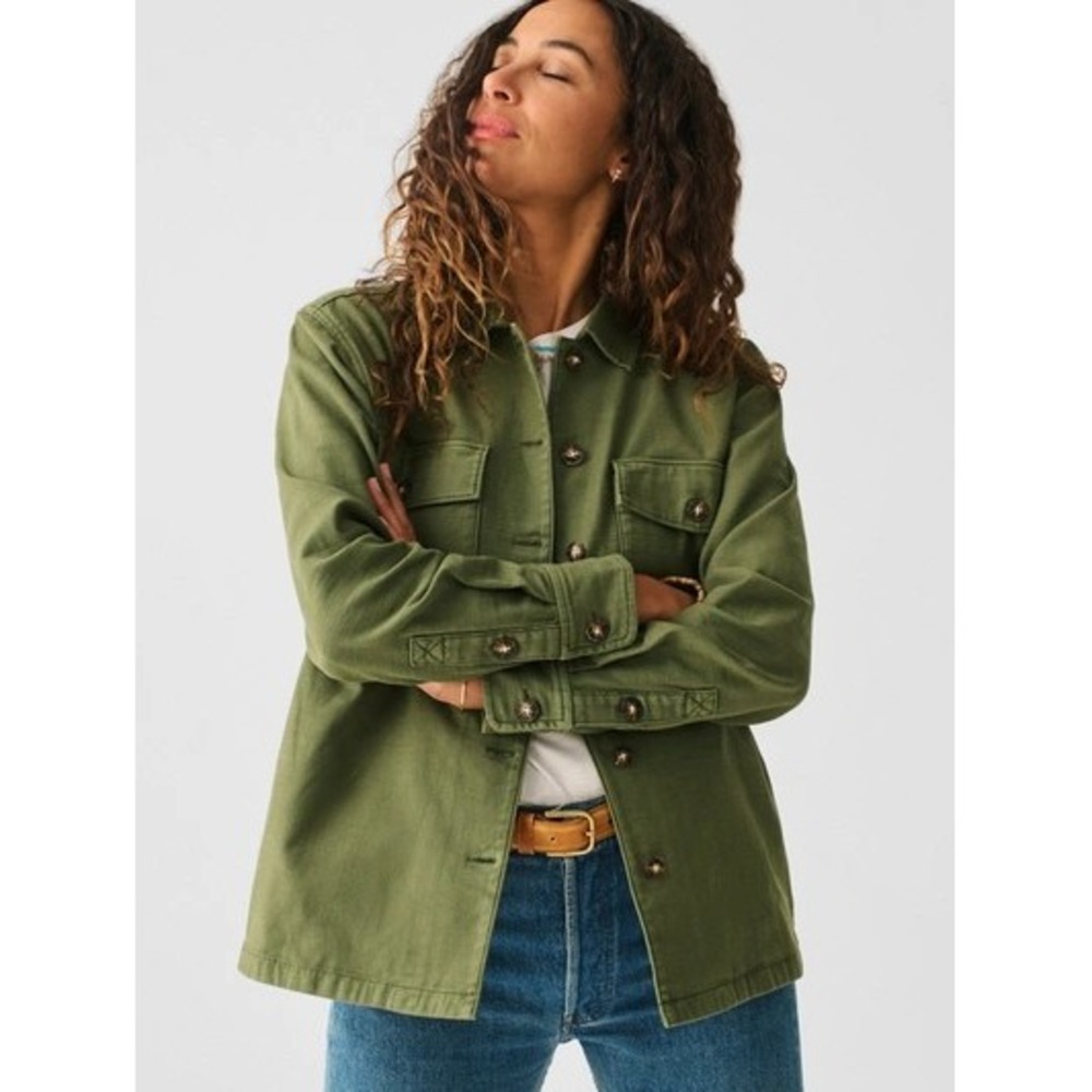 Faherty Savannah Green Utility Jacket, large - Picture 8 of 8